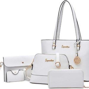 5pcs Purse Handbag for Women Wallet Tote Bag Shoulder Bags Top Handle Sa…